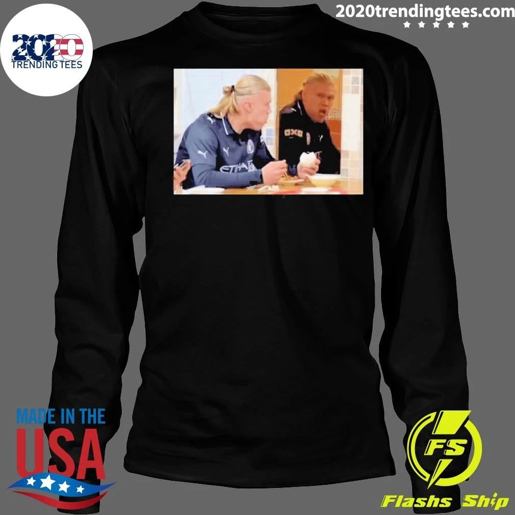 Happy Birthday Erling Haaland Don’t Get Scared In The Mirror When You’re Eating You’re Birthday Cake Shirt