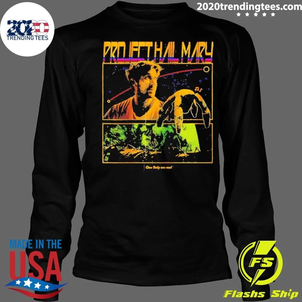 Ryan Gosling Sci-fi Project Hail Mary Space Movie Grace Rock Save Stars Vintage Shirt