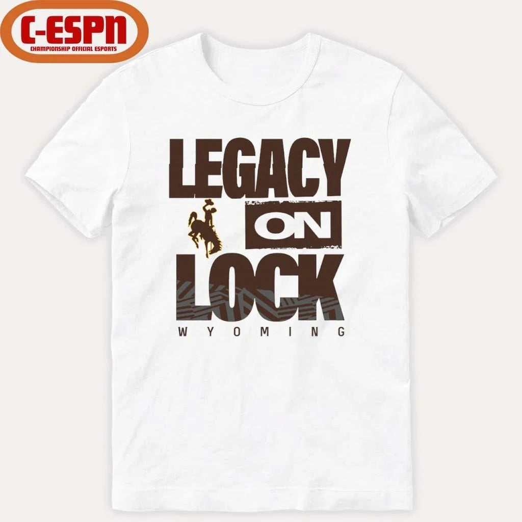 Wyoming Cowgirl Basketball Legacy On Lock Bench T-Shirt