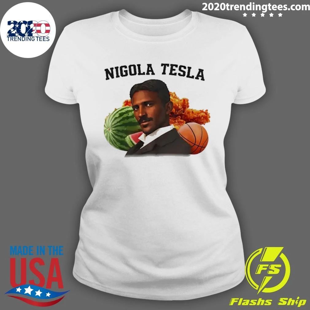 Nigola Tesla Watermelon Fried Chicken Basketball Shirt