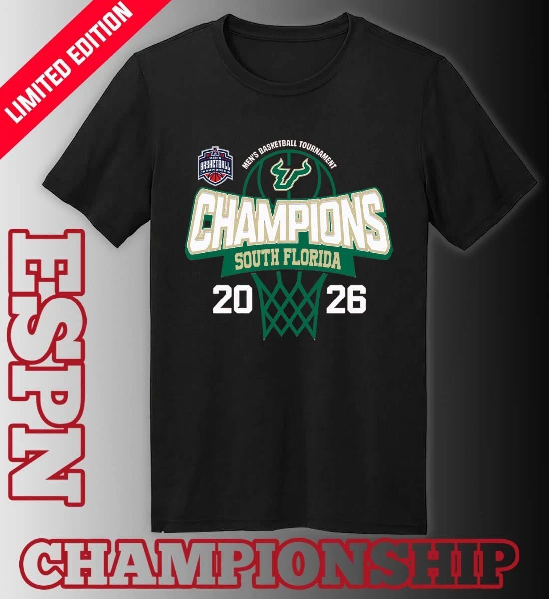 South Florida Bulls 2026 American Conference Men’s Basketball Tournament Champions Shirt