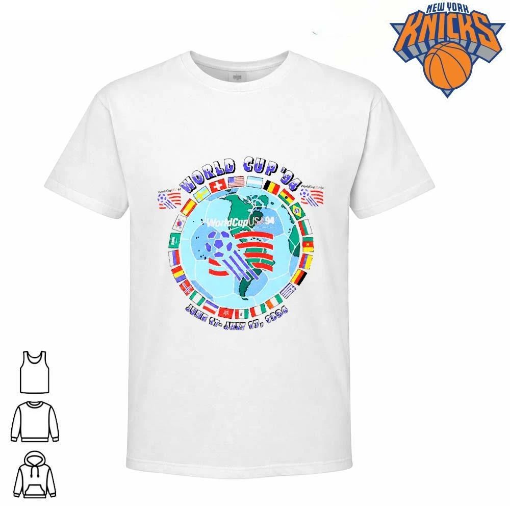 World Cup 94 Globe Graphic Tournament Teams Flag Soccer Football Shirt