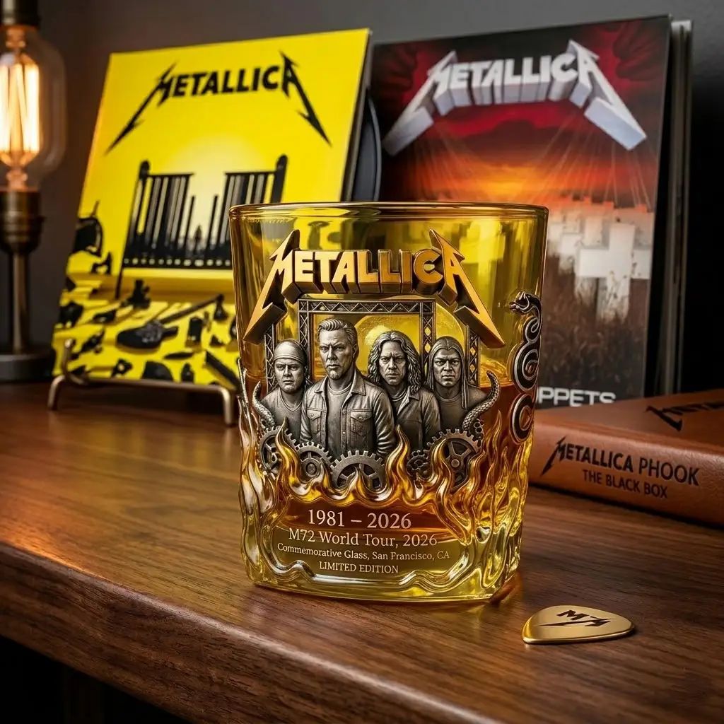 Metallica 1981-2026 M72 World Tour 2026 Commemorative Whiskey Glass