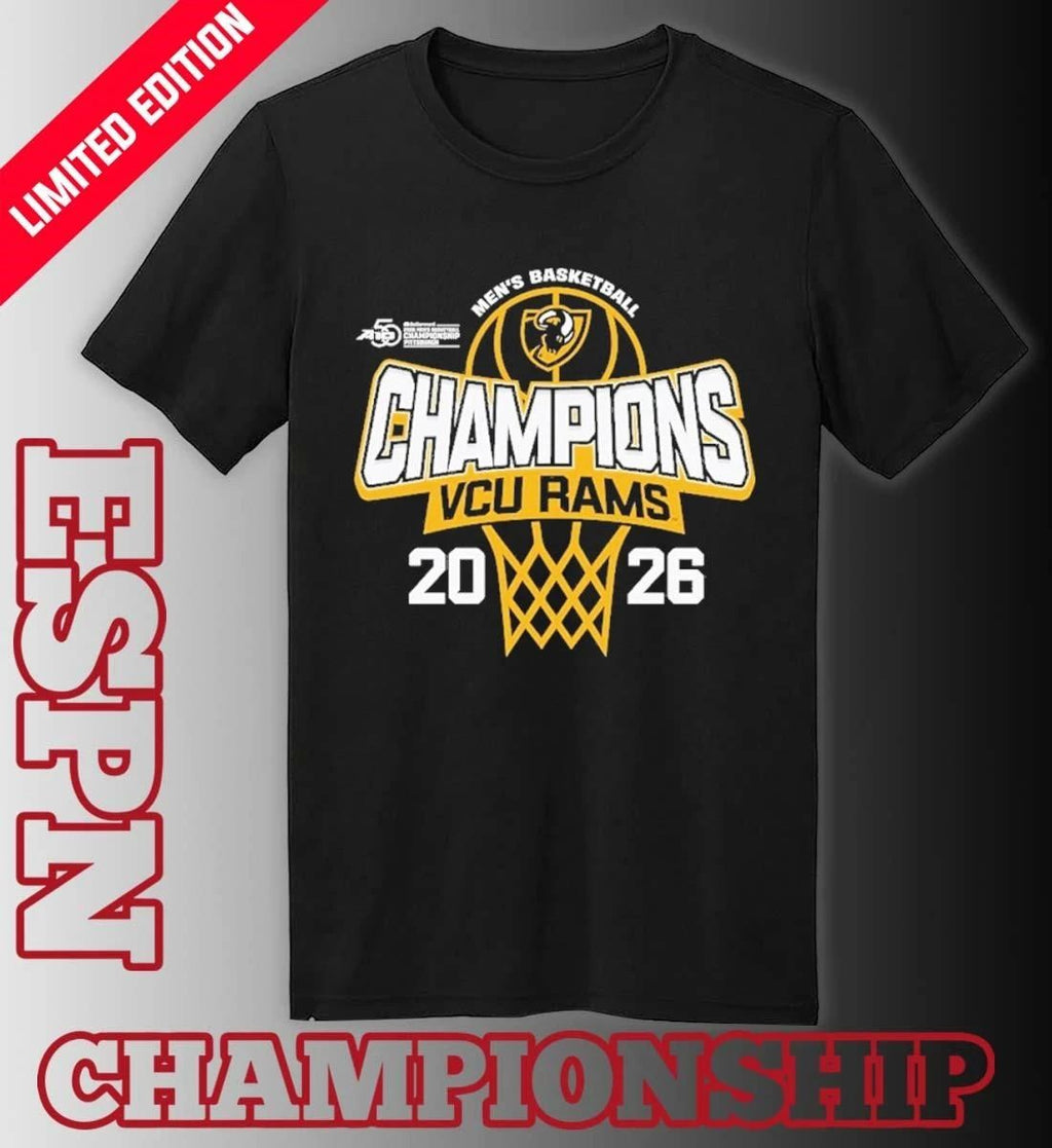 VCU Rams A-10 Men’s Basketball Tournament Champions Official T-Shirt