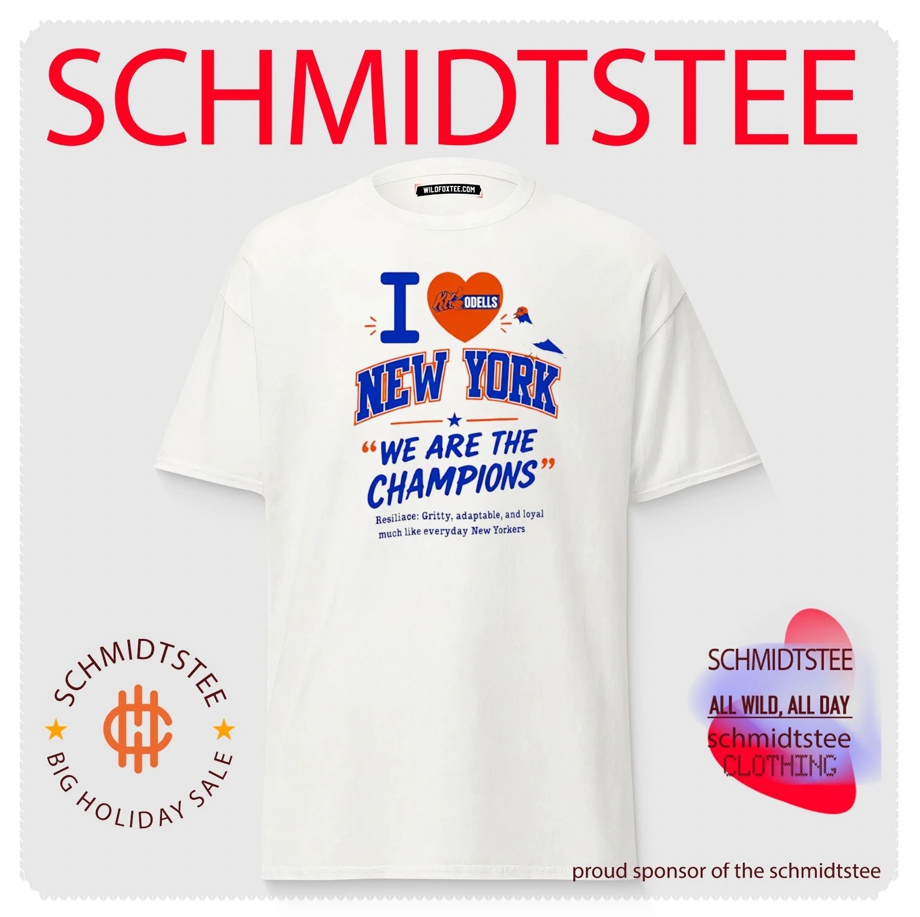 I Love NY Mitchell Modell Knicks Pigeon We Are the Champions shirt