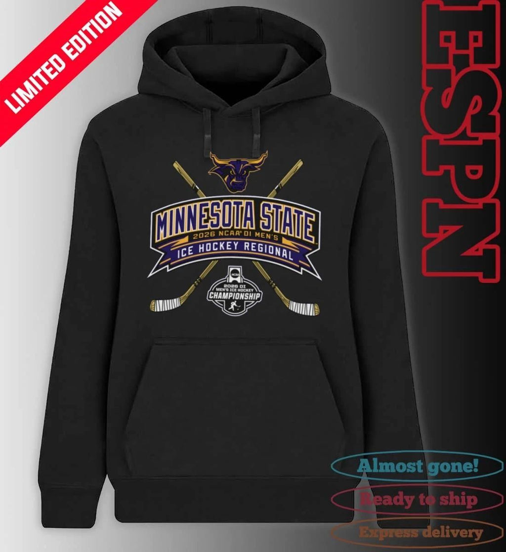 Minnesota State Mavericks 2026 NCAA DI Men’s Ice Hockey Regionals T-Shirt
