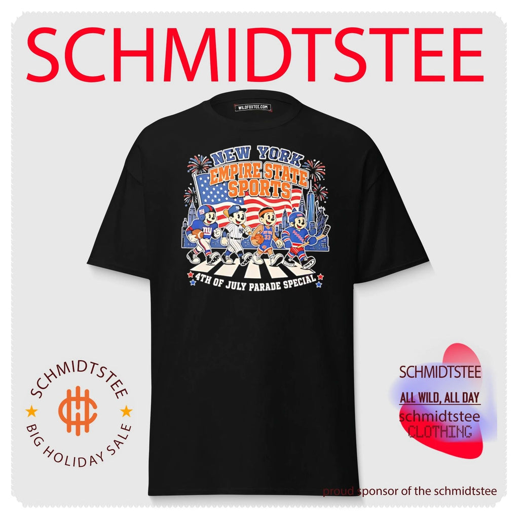 New York Empire State Sports 4th of July Parade Special the Giants Yankees Knicks and Rangers Abbey Road shirt