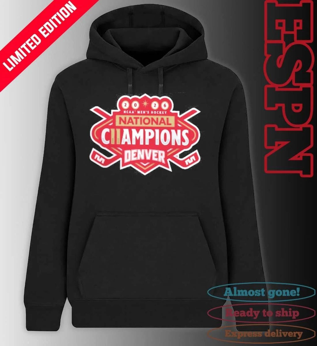 Denver Pioneers 2026 NCAA Frozen Four Men’s Ice Hockey National Champions Logo T-Shirt