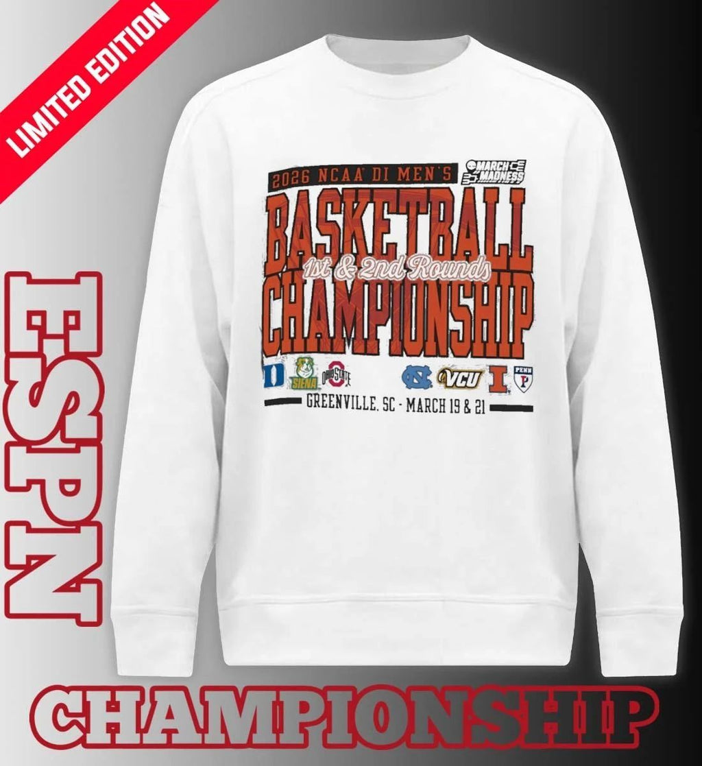 Greenville, SC 2026 NCAA DI Men’s Basketball Championship – March 19 & 21 T-Shirt