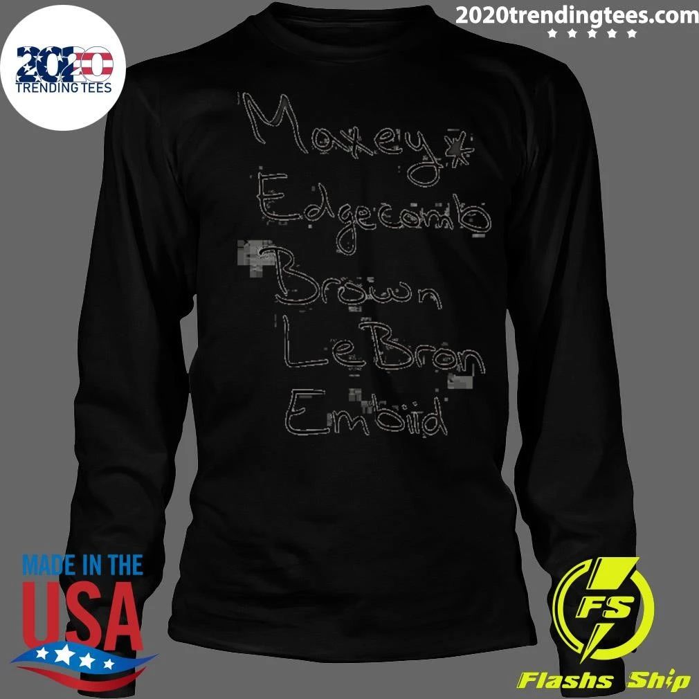 Maxey Edgecomb Brown Lebron Embiid Philadelphia 76ers Nba 2026 Shirt