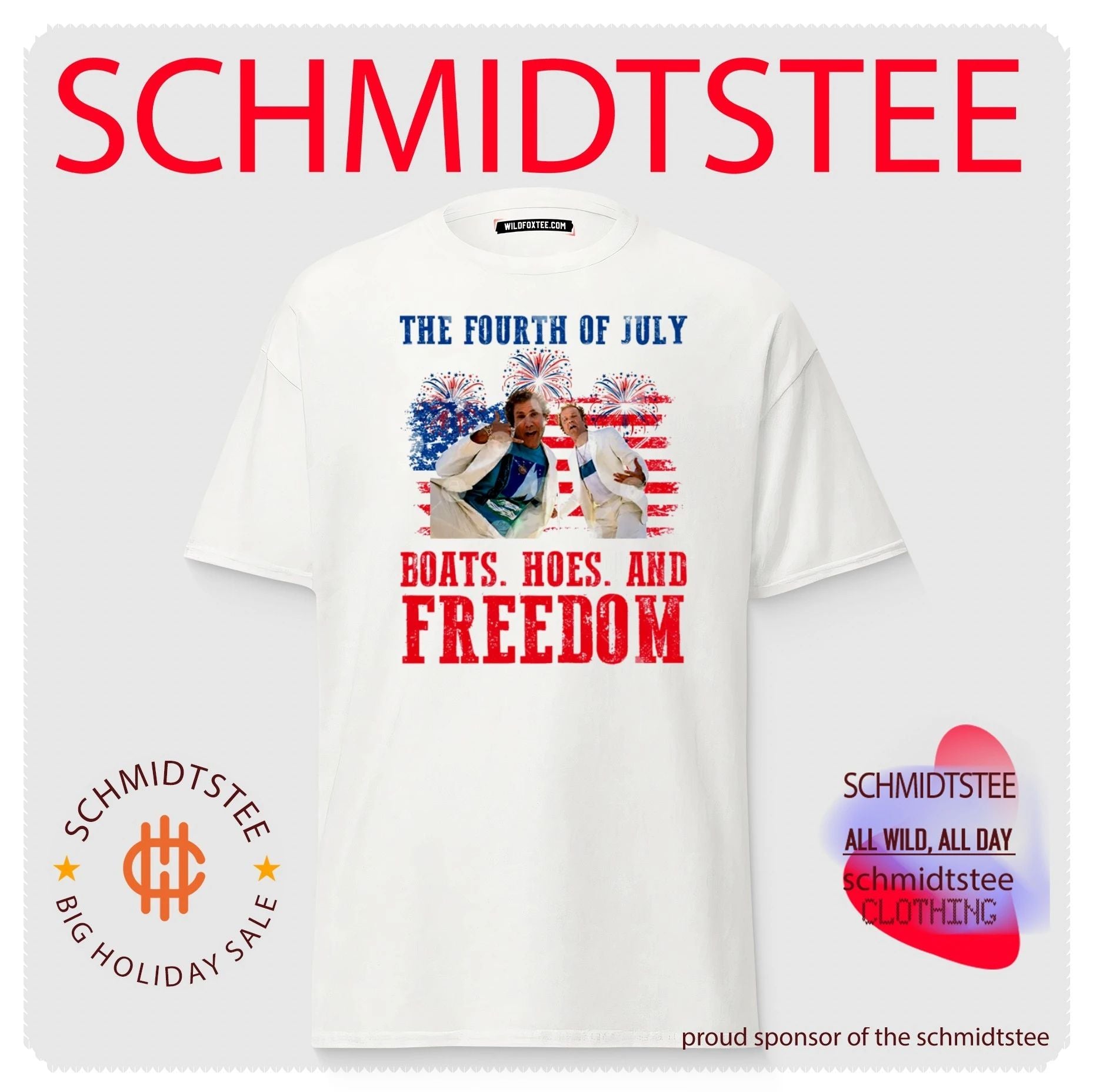 Boats Hoes And Freedom 4th Of July Step Brothers Inspired Boating & Freedom Boat Party shirt