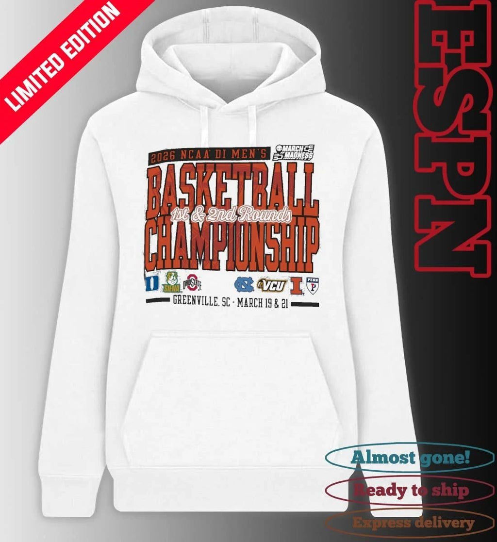 Greenville, SC 2026 NCAA DI Men’s Basketball Championship – March 19 & 21 T-Shirt