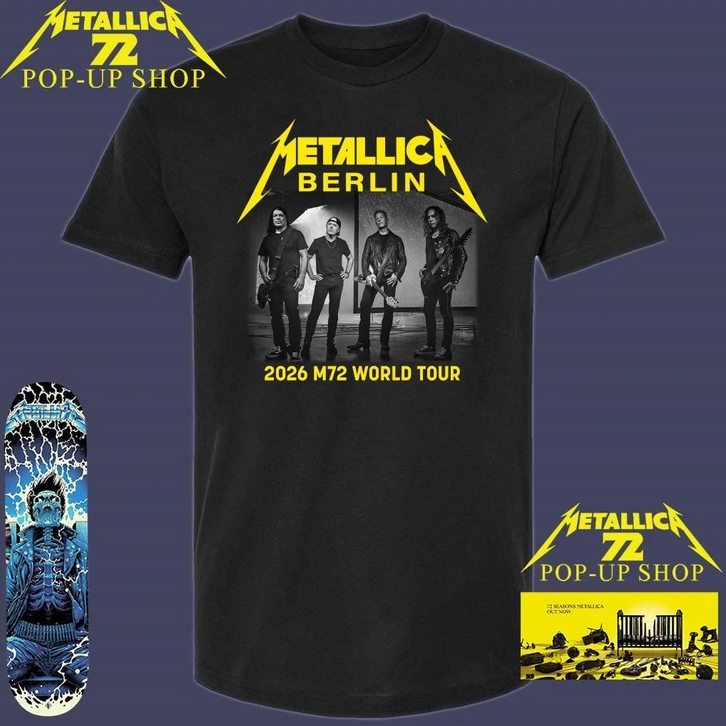Metallica M72 Berlin, Germany 2026 Band Members World Tour T-Shirt