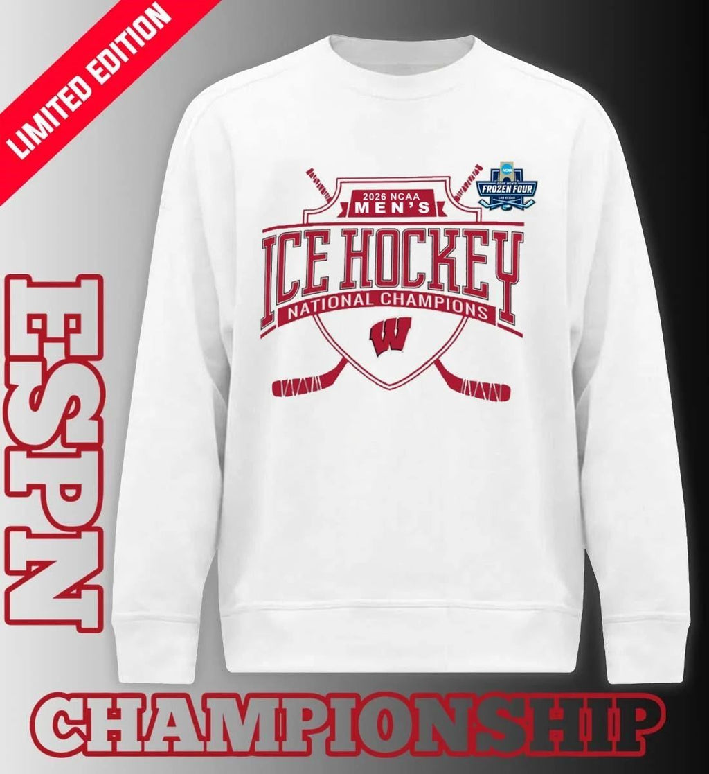 Wisconsin Badgers 2026 NCAA Men’s Ice Hockey National Champions T-Shirt