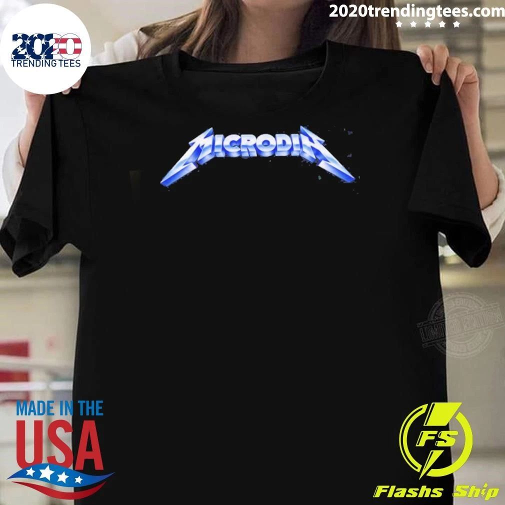 Microdin Heavy Metal Parody Logo Shirt