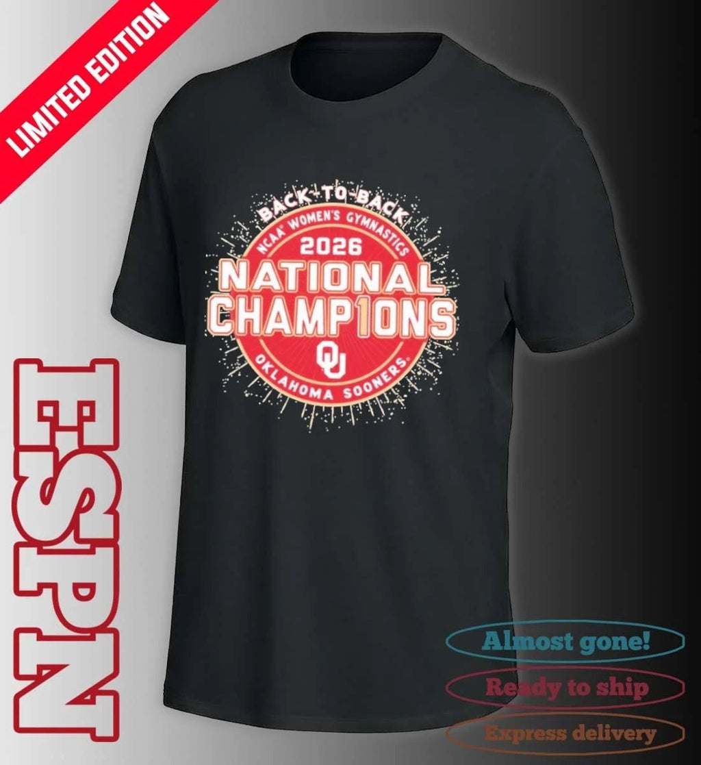 Oklahoma Sooners Back-To-Back NCAA Women’s Gymnastics National Champions T- Shirt