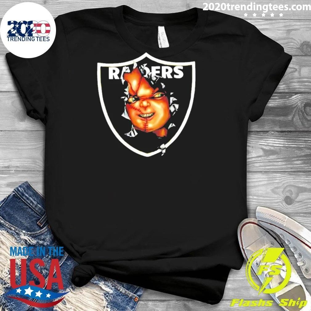 Brucedropemoff Wearing Raiders Chucky Doll Vintage Shirt