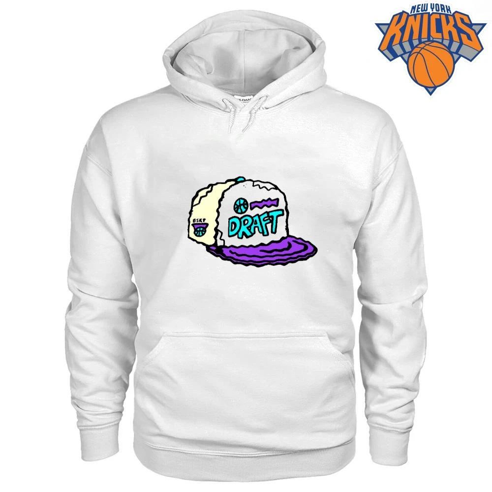 Retro Cartoon Style Basketball Draft Trucker Hat Illustration Blue Logo Shirt