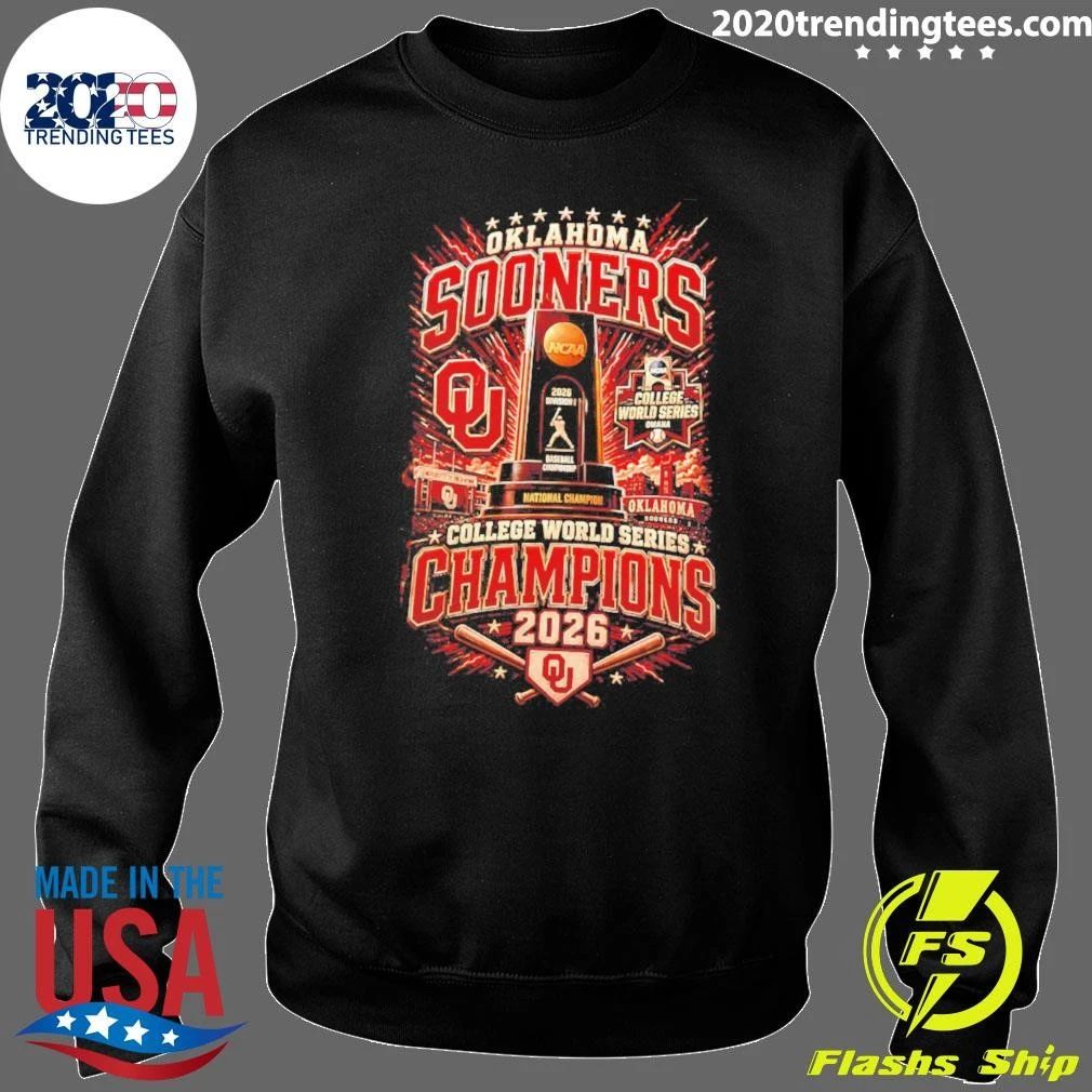 Oklahoma Sooners 2026 College World Series Champions Skyline Shirt