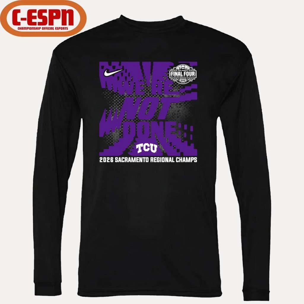 TCU Horned Frogs 2026 NCAA Women’s Basketball Sacramento Regional Champions T-Shirt