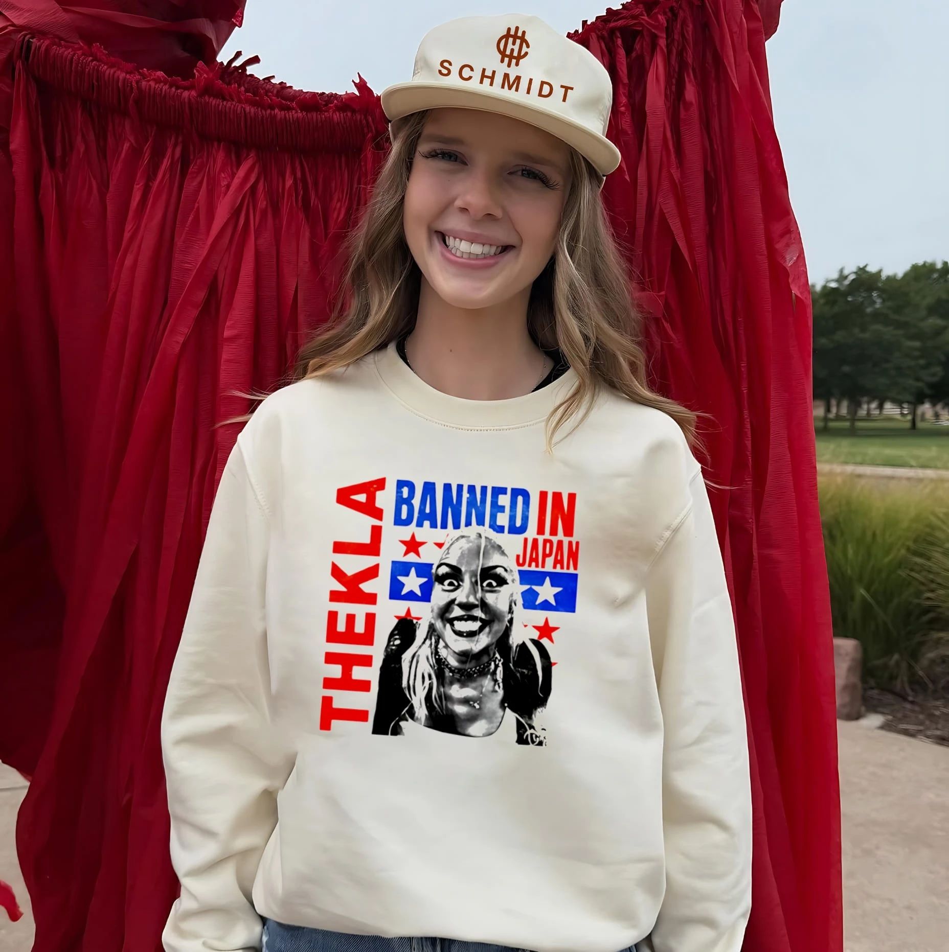 Thekla Banned in Japan Portrait Graphic shirt