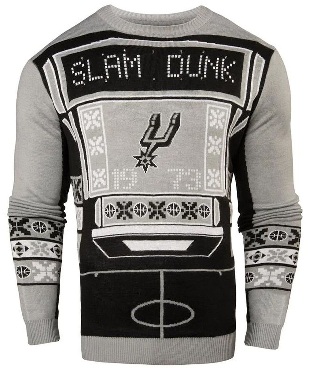 San Antonio Spurs Christmas Ugly Sweater – Retro Game Scoreboard Edition