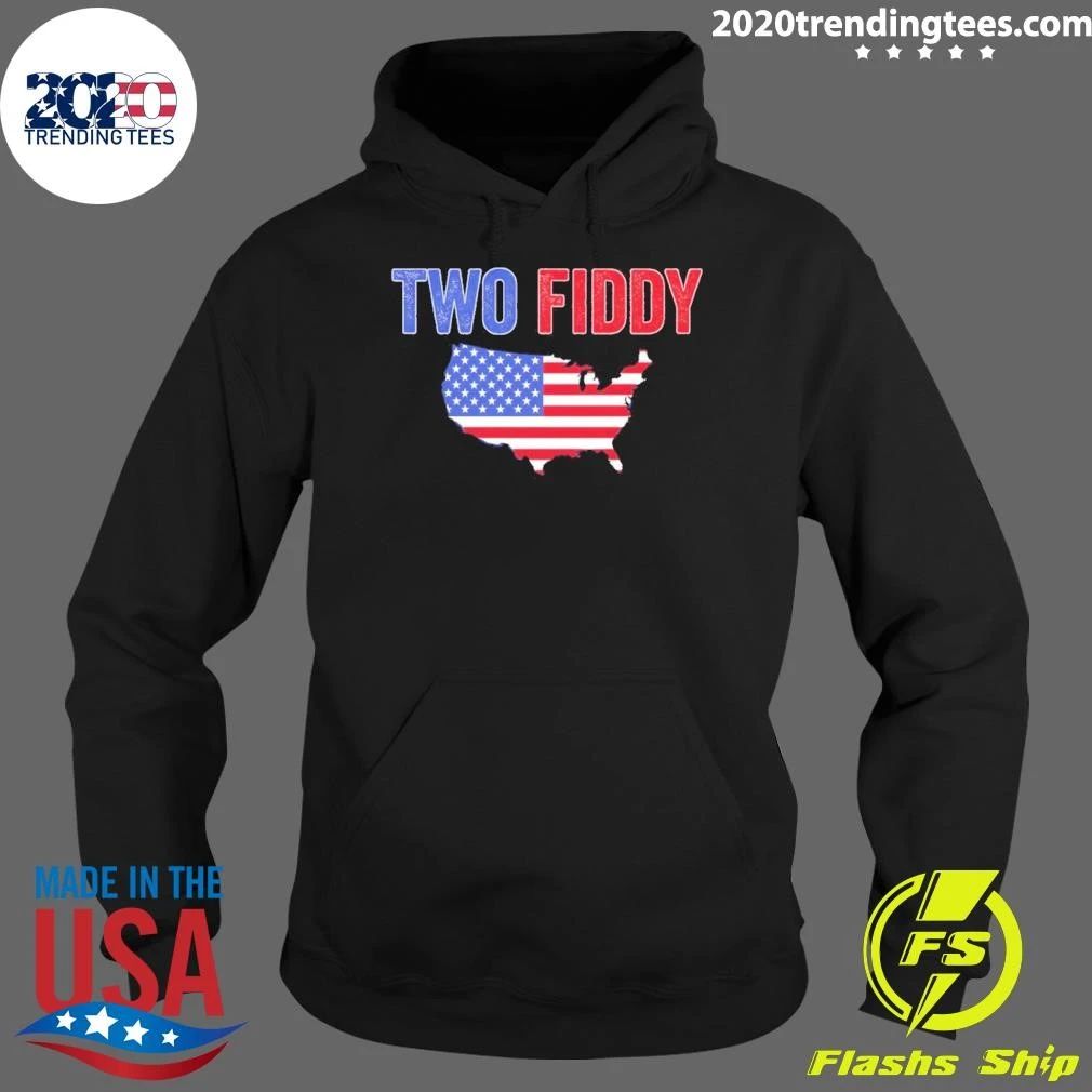 Two Fiddy Patriotic Usa Map 4th Of July America Birthday Shirt