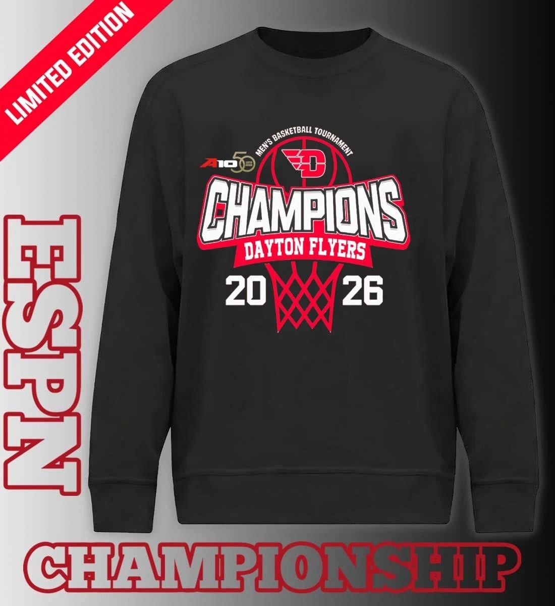 Dayton Flyers 2026 Atlantic 10 Men’s Basketball Tournament Champions Shirt