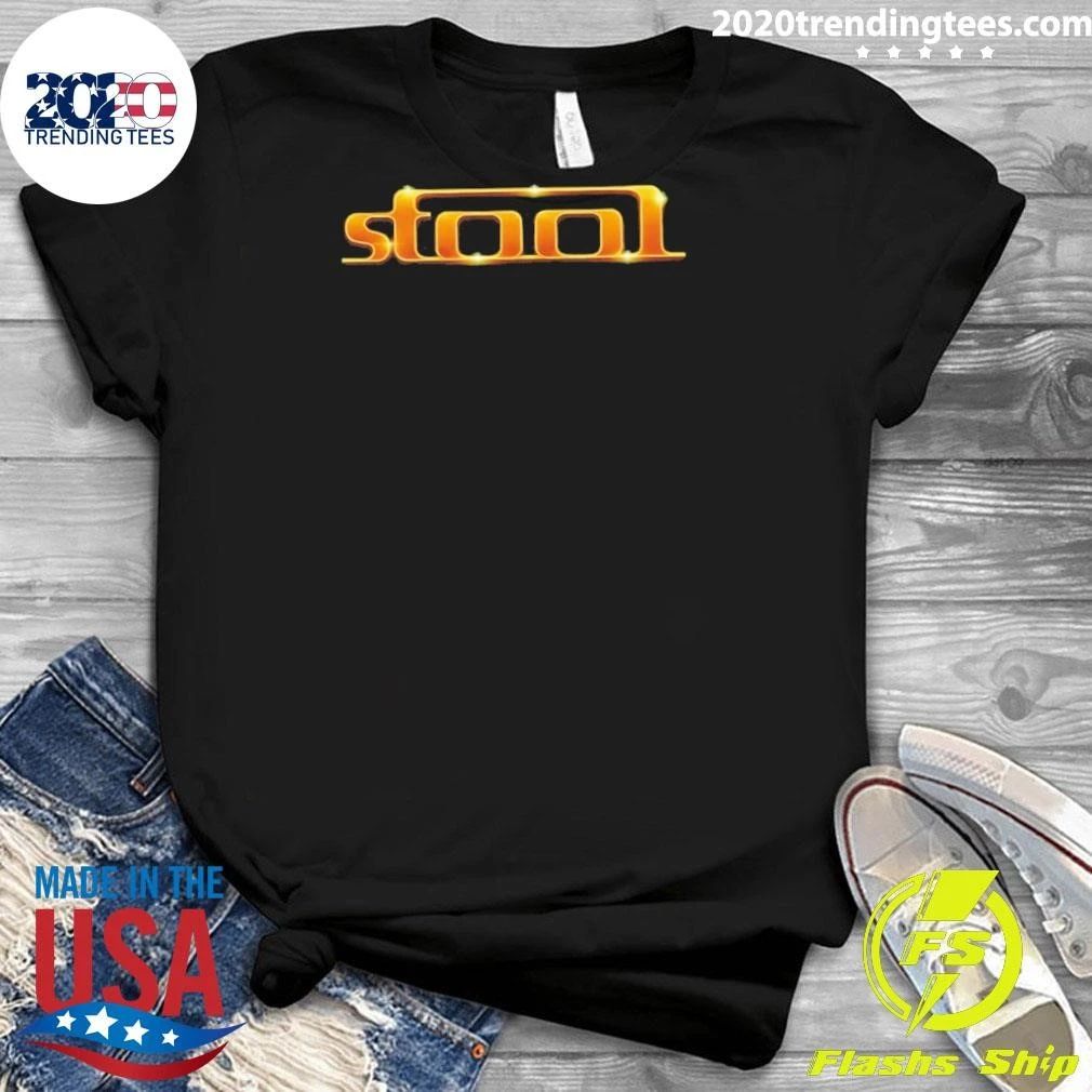 Stool Gold Logo Typography Minimalist Shirt