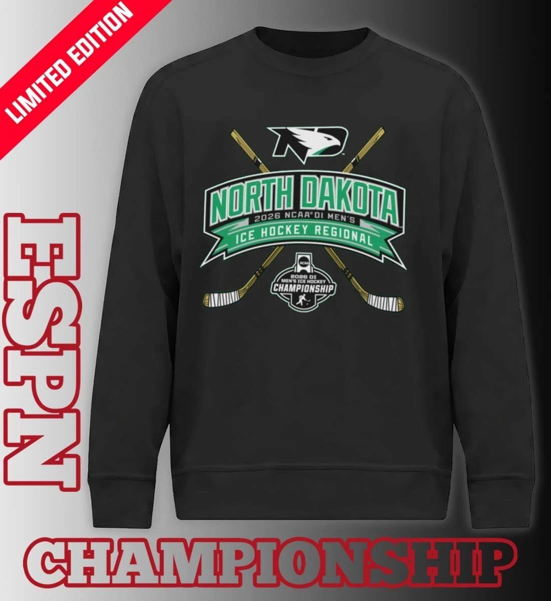 North Dakota Fighting Hawks 2026 NCAA DI Men’s Ice Hockey Regionals T-Shirt