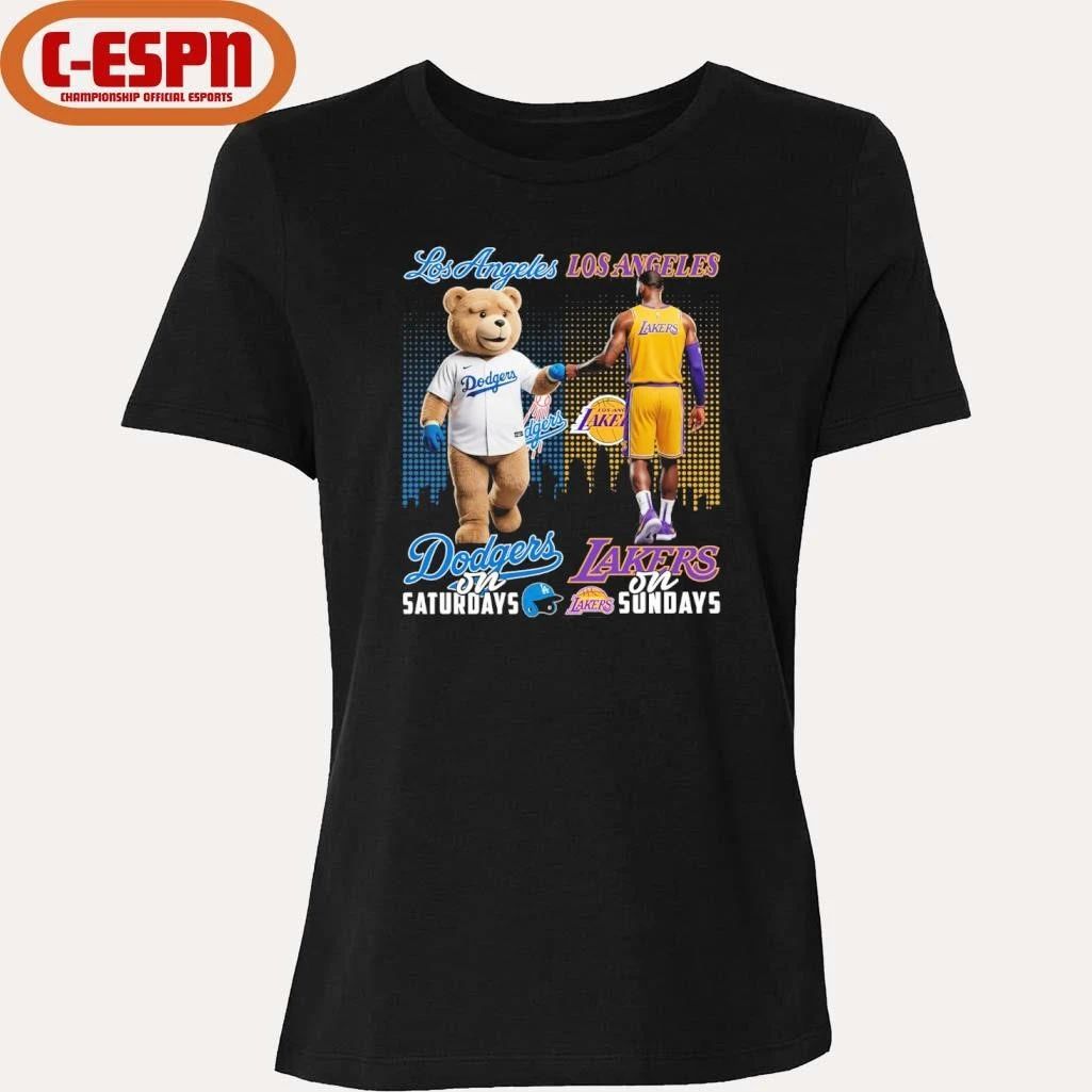 Mascot Los Angeles Dodgers On Saturdays And Los Angeles Lakers On Sundays Shirt