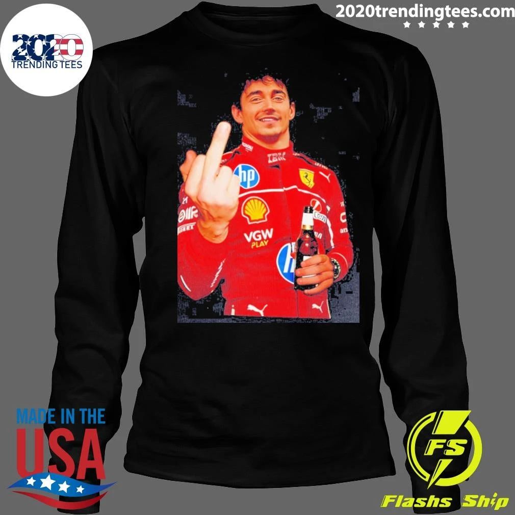Charles Leclerc Formula 1 middle finger shirt