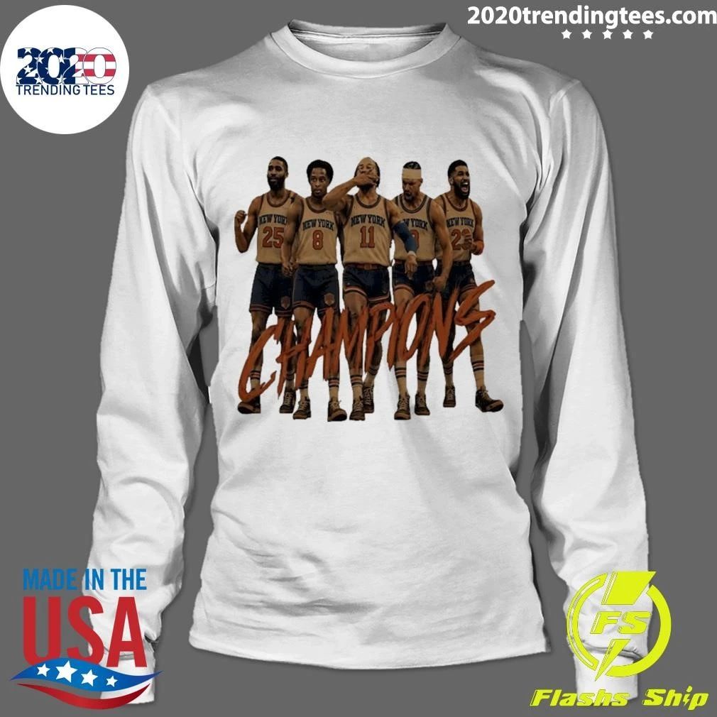 Knicks Championship Player Collage Pose Star Shirt