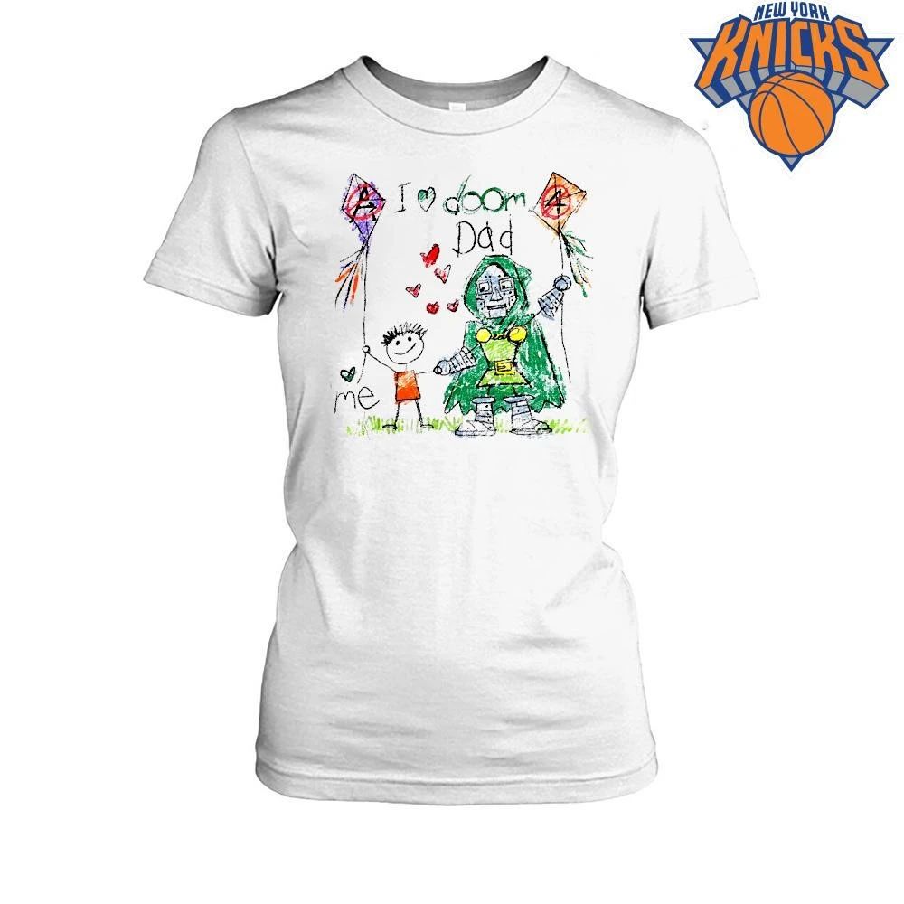 Robert Downey Jr Doctor Doom I Love Doom Dad Crayon Drawing Avengers Fantastic Four Cross Out Kid Art Gift Shirt