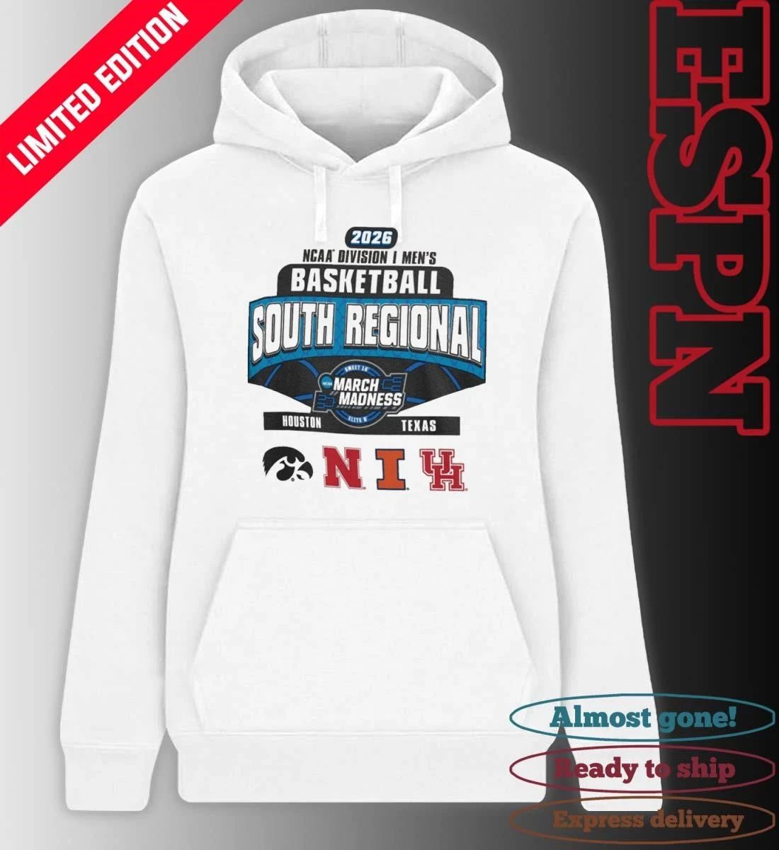 4 Teams South Regional 2026 NCAA DI Men’s Basketball Sweet Sixteen T-Shirt