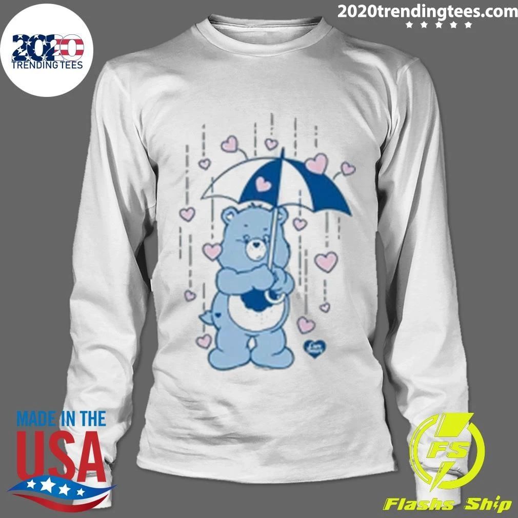 Care Bears Grumpy Bear Umbrella Hearts Oversized Graphic Shirt