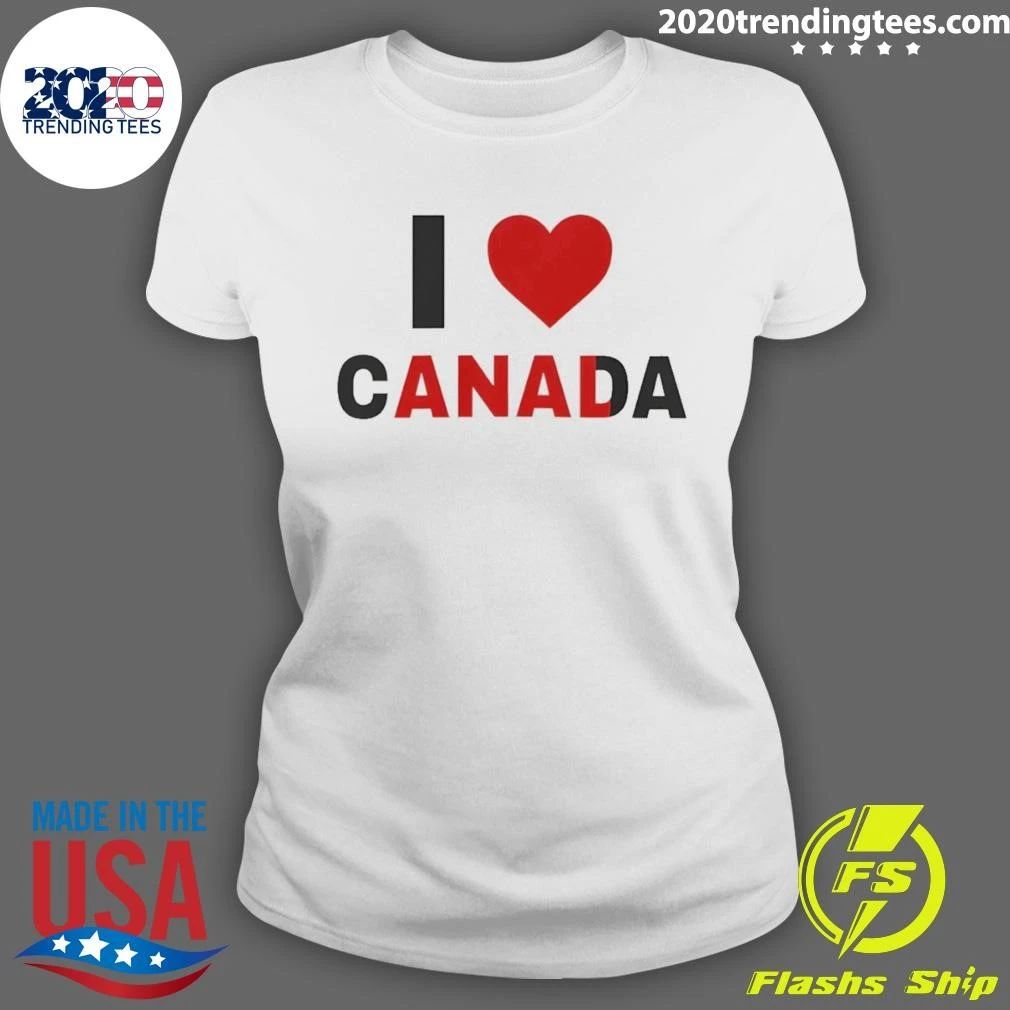 I Love Canada Red Text Anal Shirt
