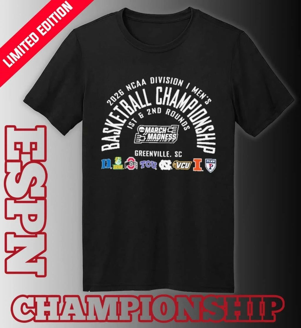NCAA Men’s Basketball 2026 March Madness Greenville, SC T-Shirt