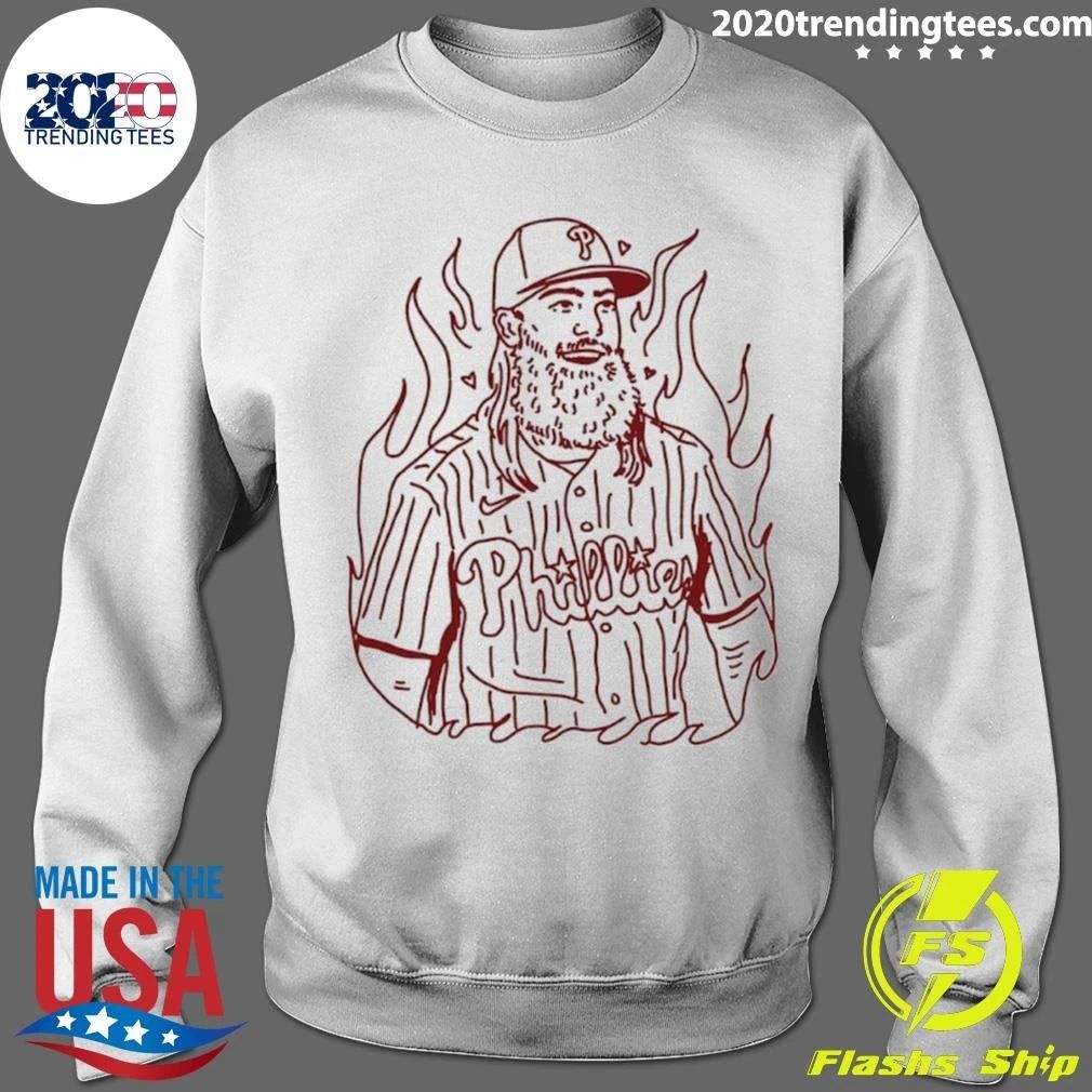 Philadelphia Phillies Brandon Marsh Sketch Flame Sh