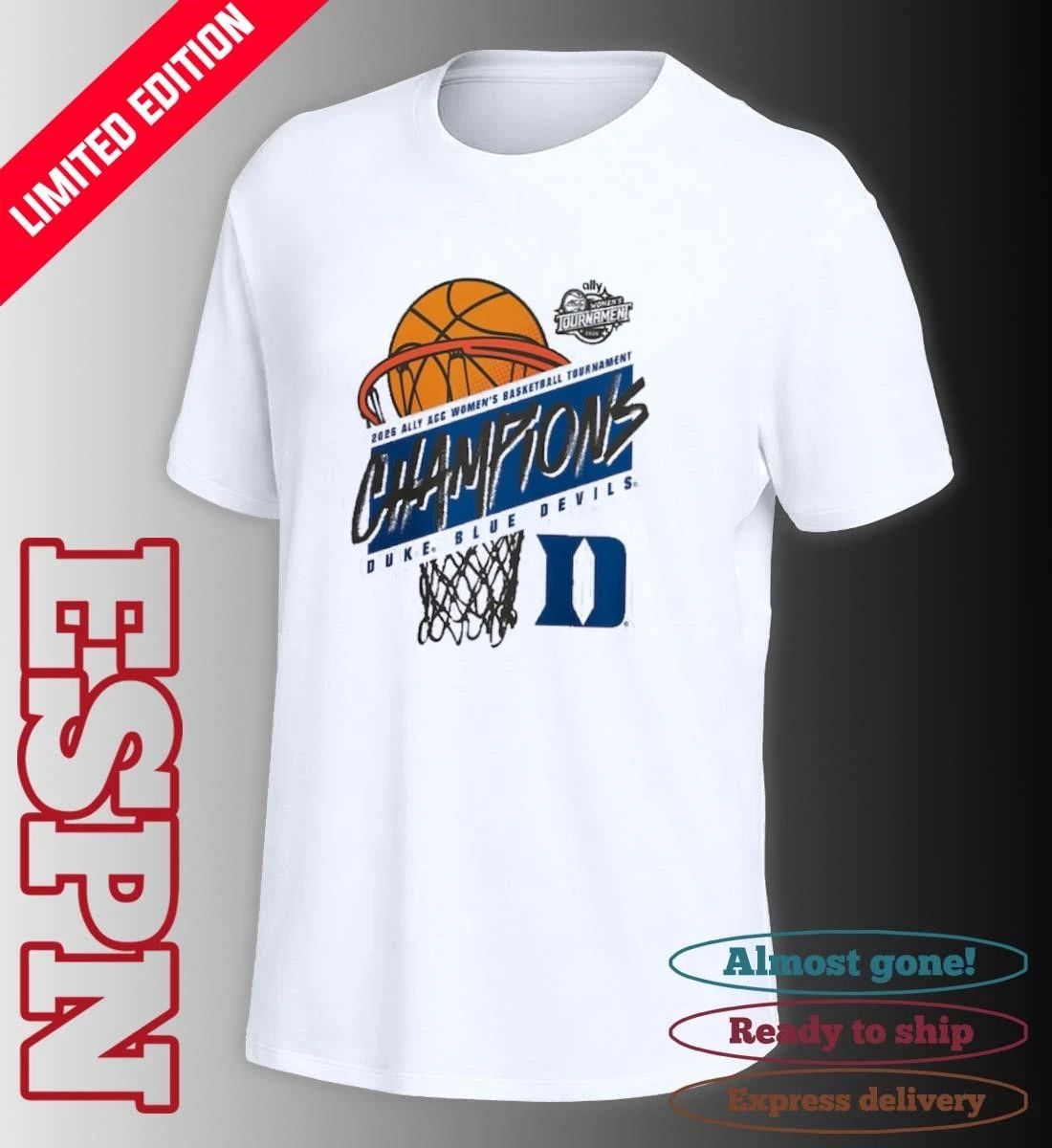 Duke Women’s Basketball Ally ACC Tournament Champions 2026 T-Shirt