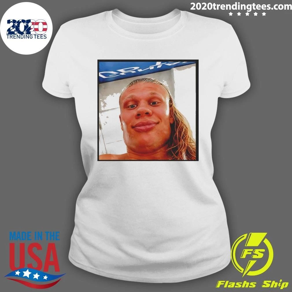 Erling Haaland Smug Face Norway Soccer World Cup photo meme shirt