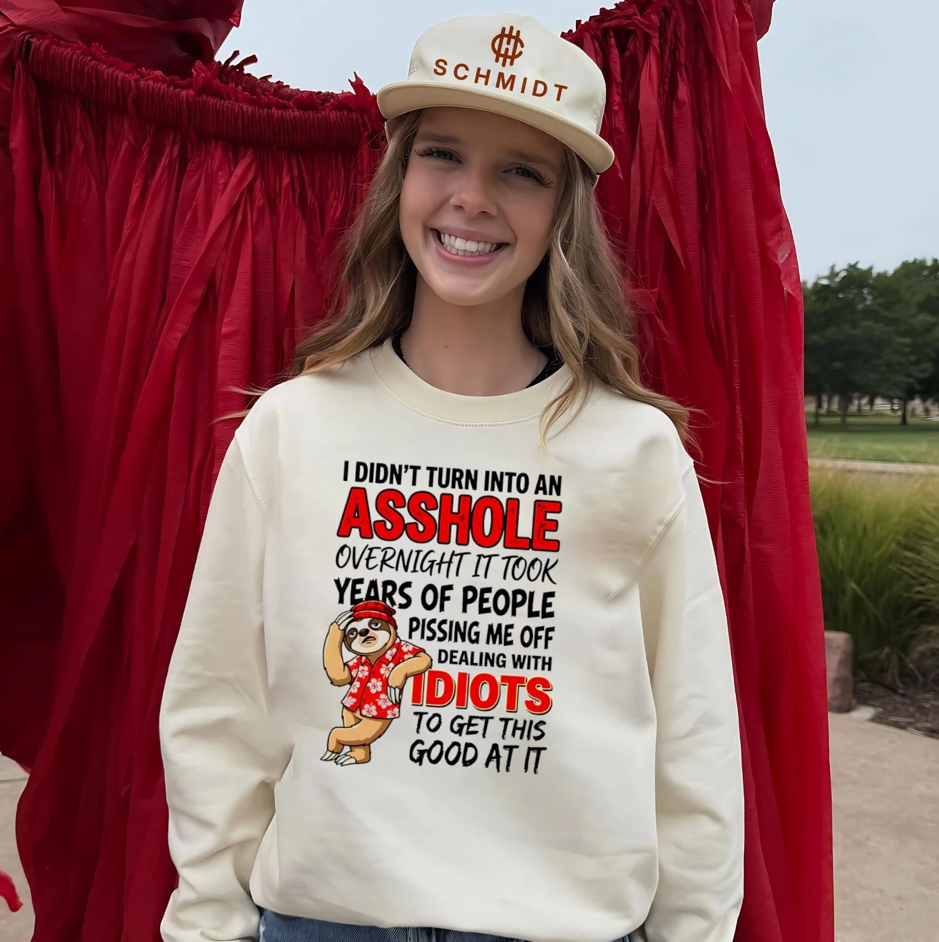 I didn’t turn into an asshole overnight it took years of people funny sloth shirt