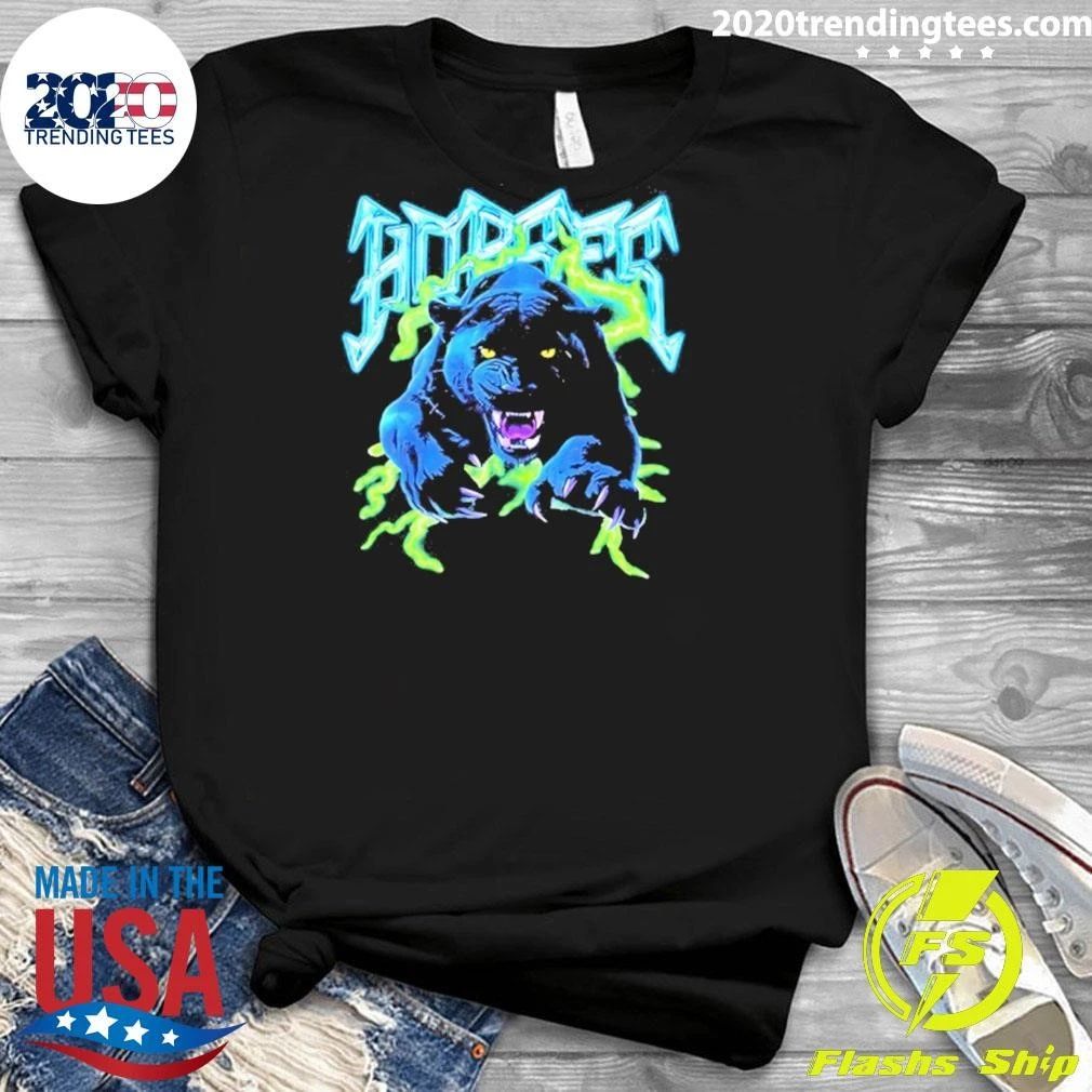 Horses Panther Lightning Metal Band Graphic Shirt