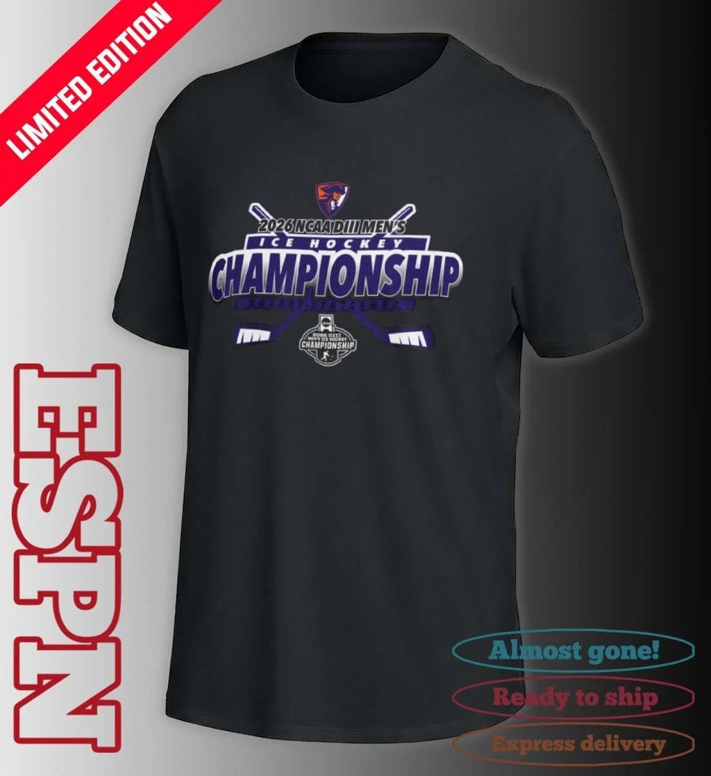 Hobart Statesmen 2026 NCAA DIII Men’s Ice Hockey Championship Shirt