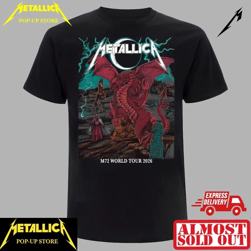 Metallica Principality Stadium Cardiff 2026 Apparel – Y Ddraig Goch Dragon Design – Art By Duchess Of Dark