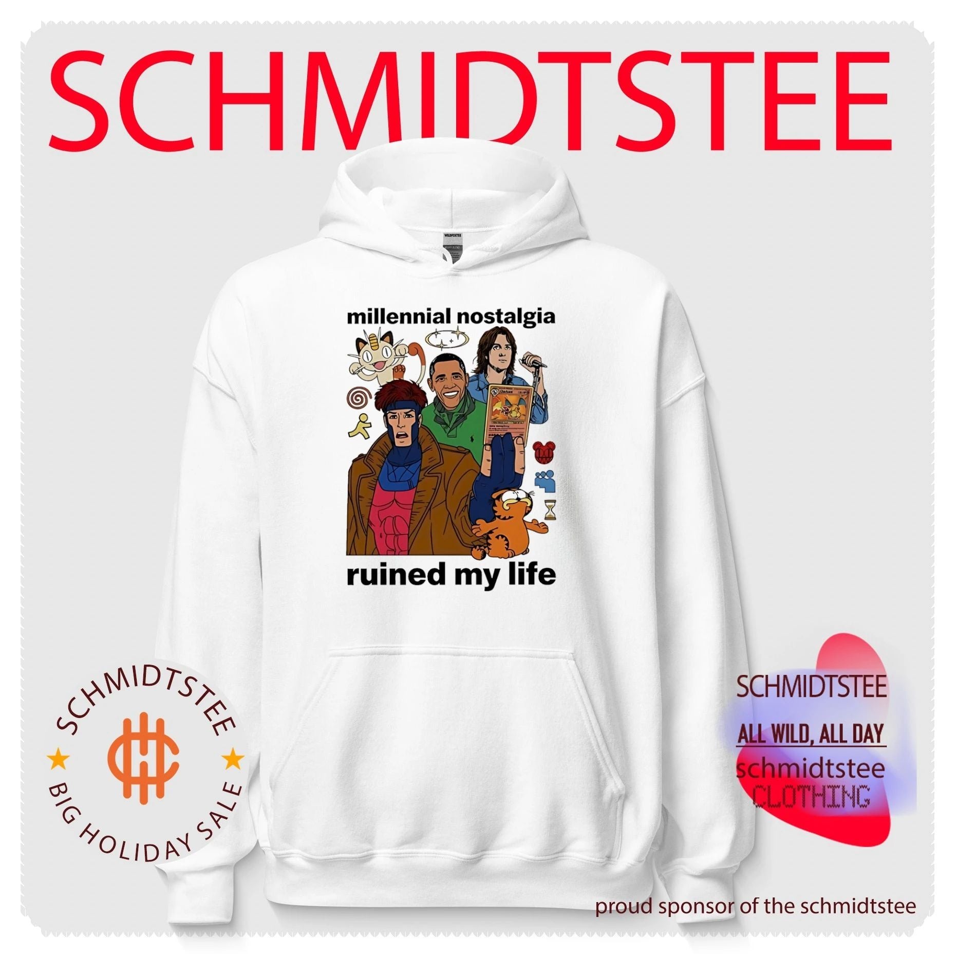 Millennial nostalgia ruined my life graphic shirt