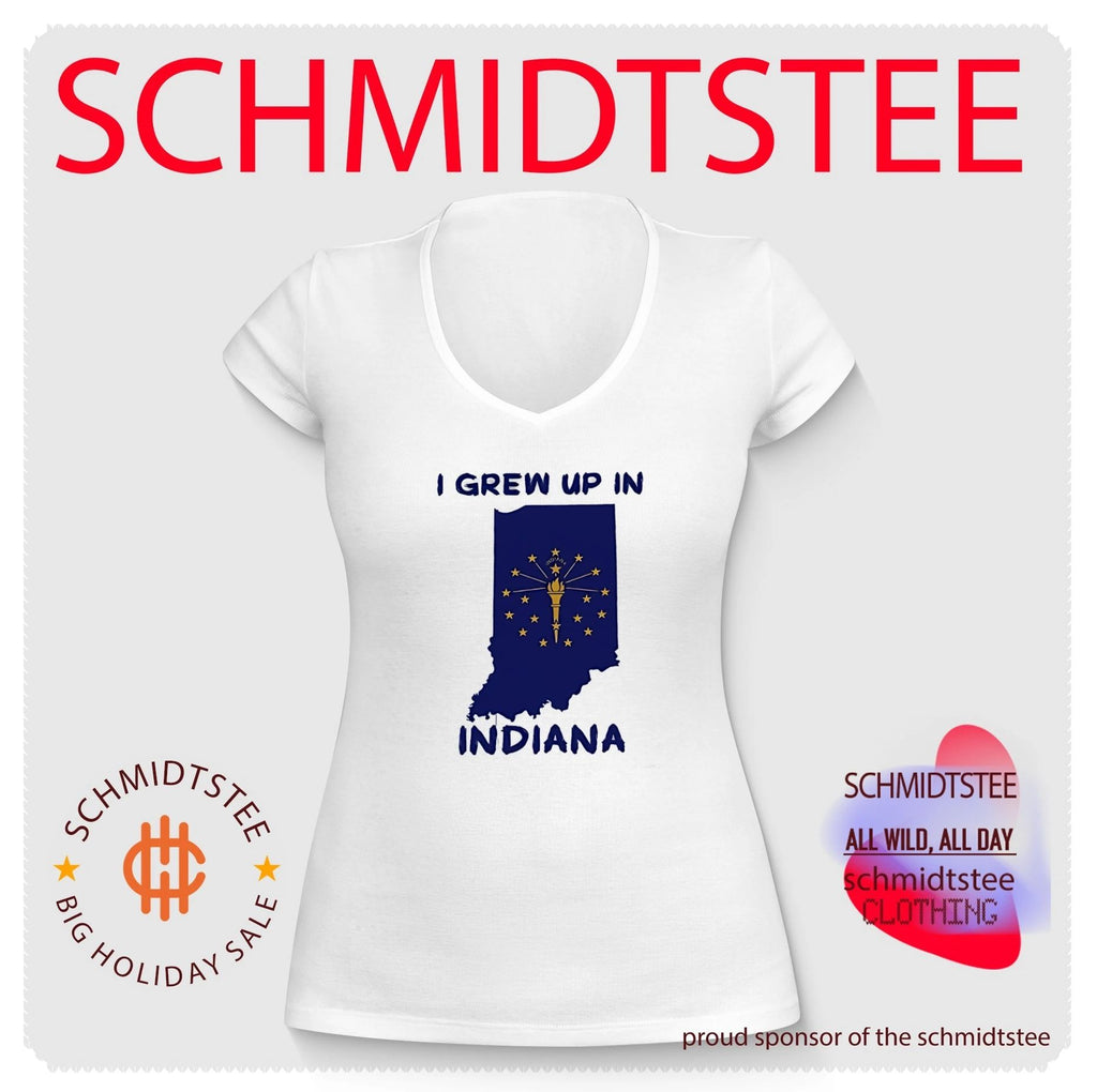 I grew up in Indiana map shirt