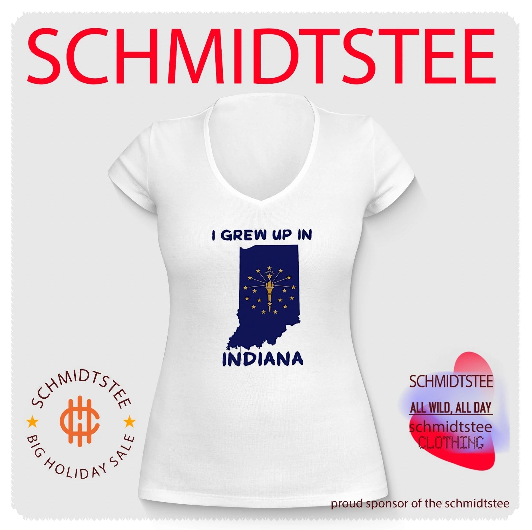 I grew up in Indiana map shirt
