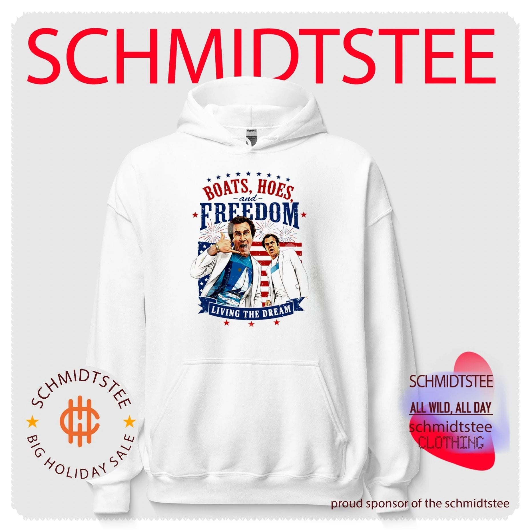 Step Brothers Boats Hoes And Freedom Living The Dream 4th Of July shirt