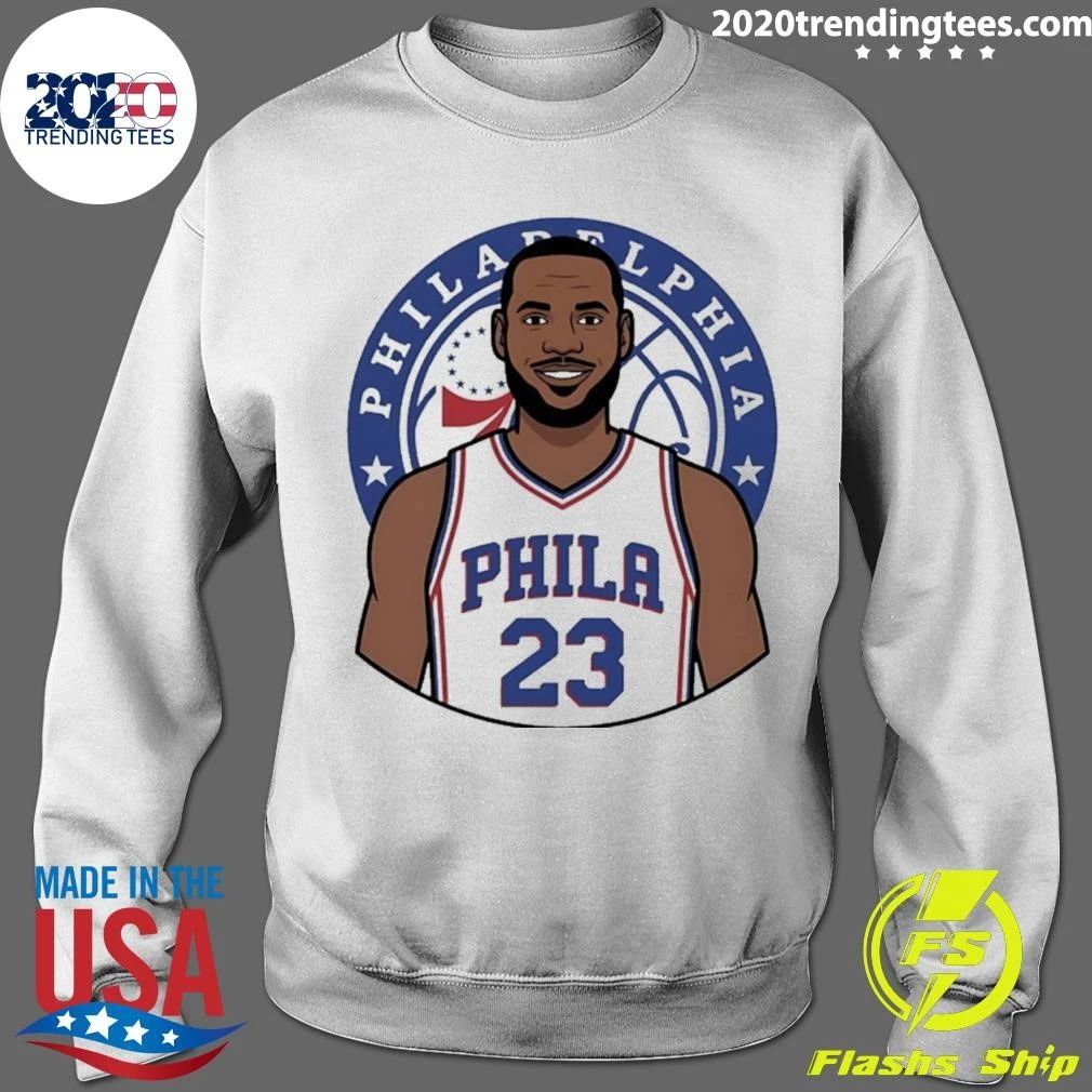 King James Philadelphia 76ers Basketball Star Graphic Shirt